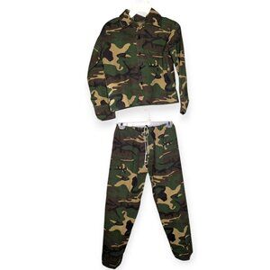 Kid's Handmade Camouflage Fatigues Long Sleeve Top & Pants Size Medium